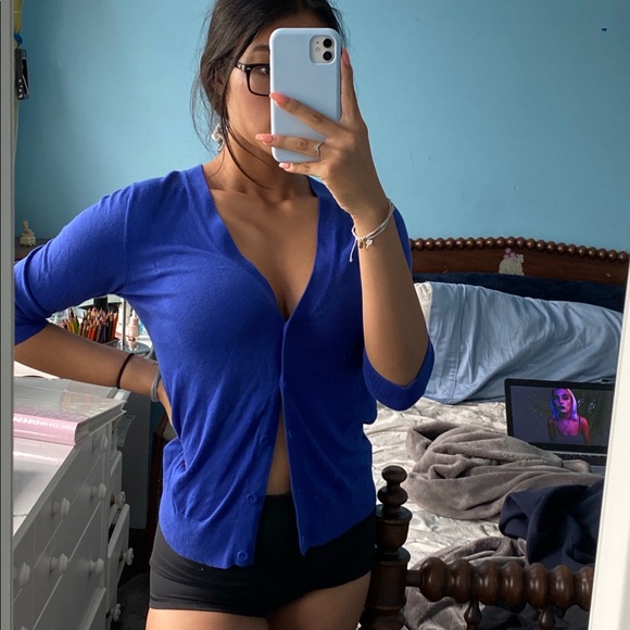 royal blue Gap cardigan - Picture 1 of 4